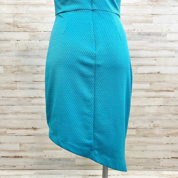 Slate & Willow Asymmetrical Off the Shoulder Dress Womens Size M Teal Jersey - Picture 12 of 16